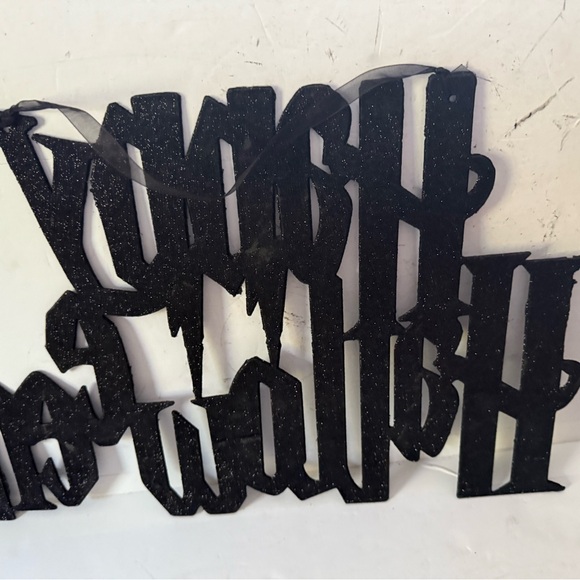 Black Glitter 'Happy Halloween' Sign - Picture 2 of 2